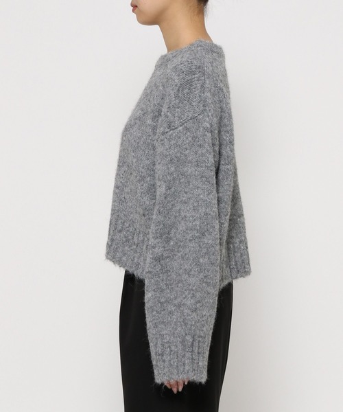 LEPSIM（レプシィム）の「3ゲージヘアリーショートプルオーバー　987185（ニット/セーター・レディース・オフホワイト/グレー/ブルー/ピンク・FREE）」の18枚目の写真