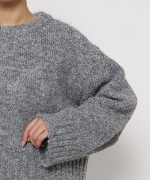 LEPSIM（レプシィム）の「3ゲージヘアリーショートプルオーバー　987185（ニット/セーター・レディース・オフホワイト/グレー/ブルー/ピンク・FREE）」の21枚目の写真