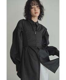 【Abor】シャーリングビスチェシャツ