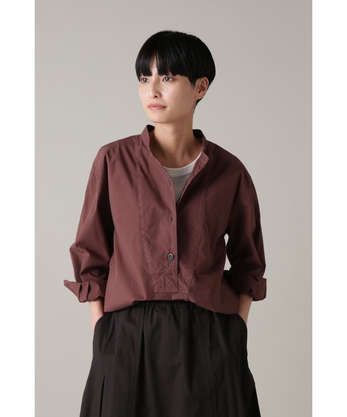 ブラウス シャツ GARMENT DYE COTTON POPLIN レディース GARMENT DYE COTTON POPLIN（シャツ/ブラウス）｜MHL
