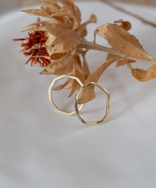 Senti(センティ)の「SENTI センティ / FINE RING ANGLE GOLD シルバー925アングルリング 指輪 / 4081(リング・メンズ・ゴールド・14号/17号)」の3枚目の写真