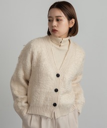 fluffy bulky knit cardigan / フラッフィーバルキーニットカーディガン