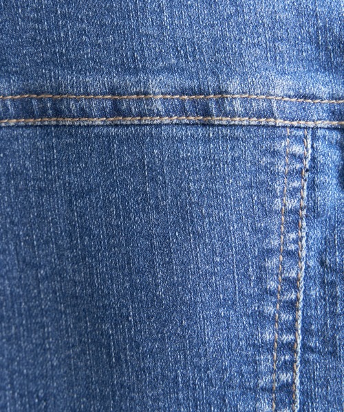 ikka（イッカ）の「ストレッチノーカラーデニムGジャン（デニムジャケット・レディース・ブルー/ダークネイビー・S/M/L）」の15枚目の写真