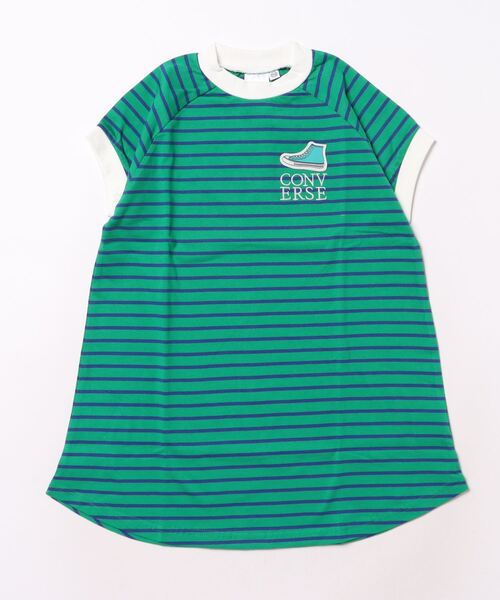 CONVERSE（コンバース）の「【CONVERSE】ボーダーワンピース/キッズ（ワンピース・キッズ・ホワイト/ピンク/グリーン・130cm/120cm/110cm）」の3枚目の写真