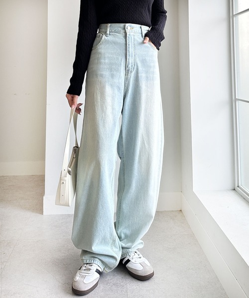 シクラス cyclas デニムパンツ 美品 セール】美脚魅せバレルレッグカーブデニムパンツ(デニムパンツ
