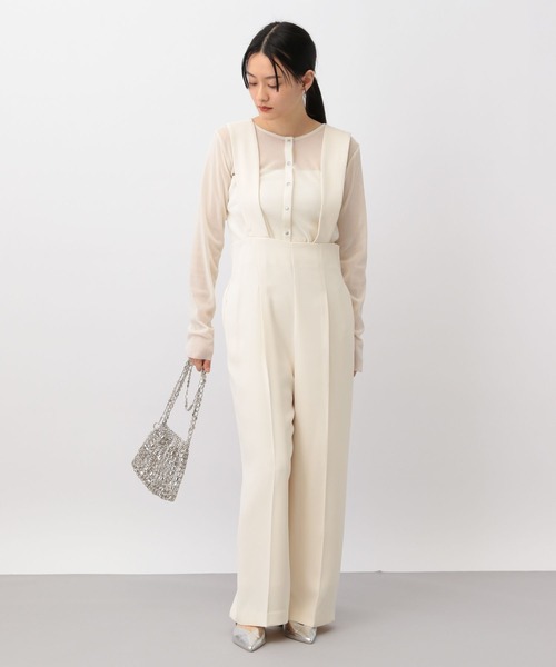 A part by(アパートバイ)の「ベロアショートカーディガン(カーディガン/ボレロ・レディース・オフホワイト/ブラック系その他2/ブルー・FREE)」の4枚目の写真