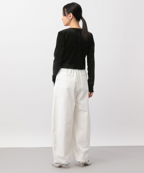 A part by(アパートバイ)の「ベロアショートカーディガン(カーディガン/ボレロ・レディース・オフホワイト/ブラック系その他2/ブルー・FREE)」の10枚目の写真