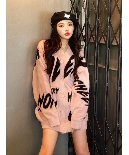 グラフィックジャガードニットカーディガン(カーディガン/ボレロ グラフィックジャガードニットカーディガン(カーディガン/ボレロ