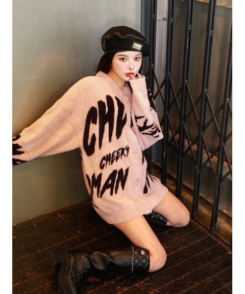 グラフィックジャガードニットカーディガン（カーディガン/ボレロ