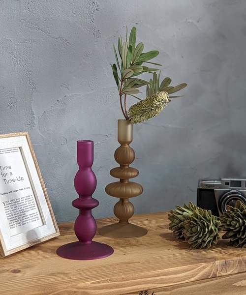 TOSSDICE / トスダイス 】 GLASS STAND VASE (M) / ガラス スタンド ベース（フラワーベース）｜RiNc