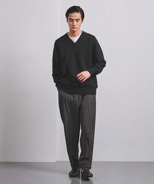 UNITED ARROWS（ユナイテッドアローズ）の「ブークレ Vネック ニット（ニット/セーター・メンズ・イエロー/ライトグレー/ブラック・XL/M/S/L）」の15枚目の写真