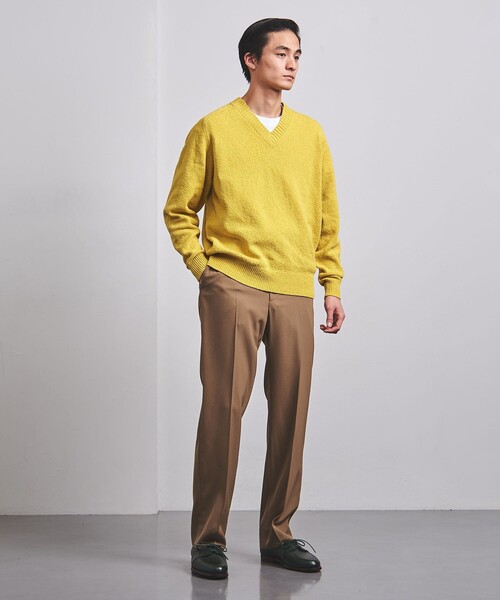 UNITED ARROWS（ユナイテッドアローズ）の「ブークレ Vネック ニット（ニット/セーター・メンズ・イエロー/ライトグレー/ブラック・XL/M/S/L）」の5枚目の写真