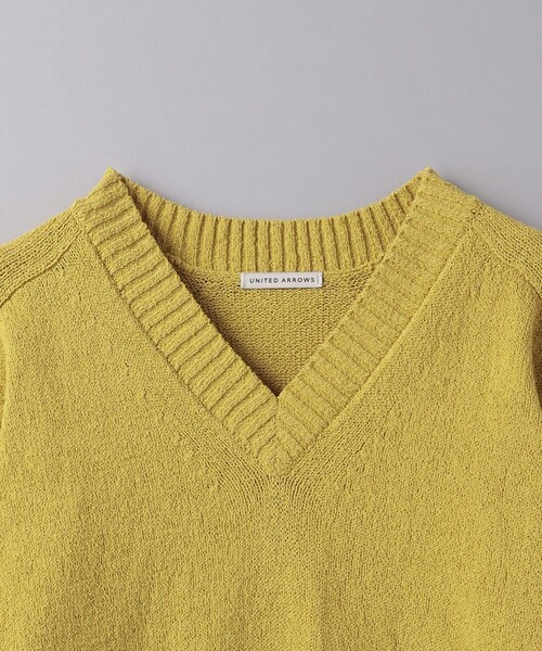 UNITED ARROWS（ユナイテッドアローズ）の「ブークレ Vネック ニット（ニット/セーター・メンズ・イエロー/ライトグレー/ブラック・XL/M/S/L）」の13枚目の写真
