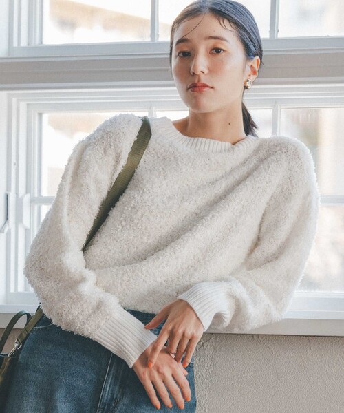 THE SHOP TK （ザ ショップ ティーケー ）の「◆ふんわり×ラメニット【手洗い可】（ニット/セーター・レディース・オフホワイト/ベージュ系1・12/13）」の19枚目の写真