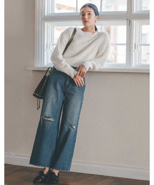 THE SHOP TK （ザ ショップ ティーケー ）の「◆ふんわり×ラメニット【手洗い可】（ニット/セーター・レディース・オフホワイト/ベージュ系1・12/13）」の18枚目の写真