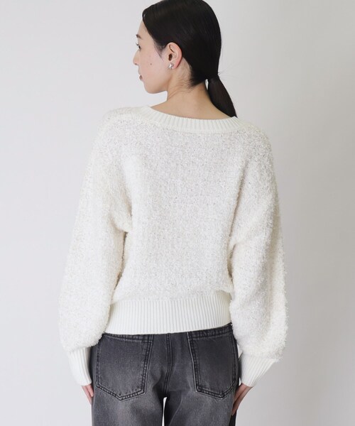 THE SHOP TK （ザ ショップ ティーケー ）の「◆ふんわり×ラメニット【手洗い可】（ニット/セーター・レディース・オフホワイト/ベージュ系1・12/13）」の15枚目の写真