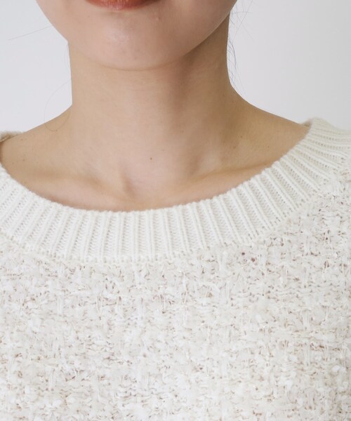 THE SHOP TK （ザ ショップ ティーケー ）の「◆ふんわり×ラメニット【手洗い可】（ニット/セーター・レディース・オフホワイト/ベージュ系1・12/13）」の14枚目の写真