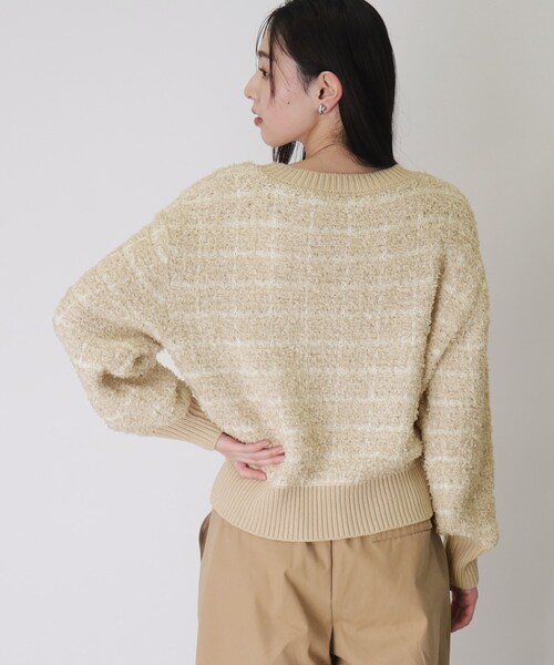 THE SHOP TK （ザ ショップ ティーケー ）の「◆ふんわり×ラメニット【手洗い可】（ニット/セーター・レディース・オフホワイト/ベージュ系1・12/13）」の9枚目の写真