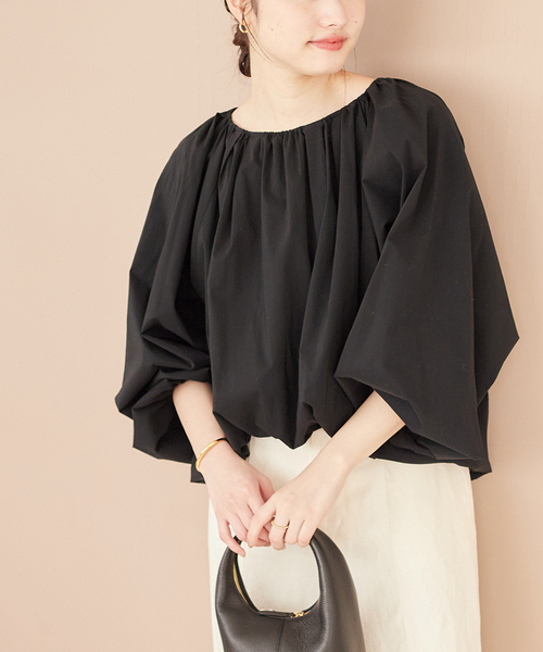 plage(プラージュ)の「Washer Dolman ブラウス(シャツ/ブラウス・レディース・ホワイト/ブラック・FREE)」の4枚目の写真