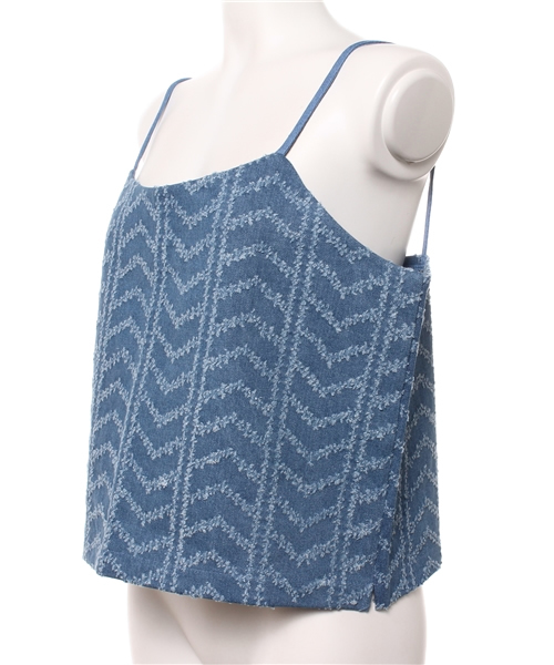 Kastane（カスタネ）の「デニムレースキャミ（タンクトップ・レディース・ブルー/オフホワイト・FREE）」の6枚目の写真