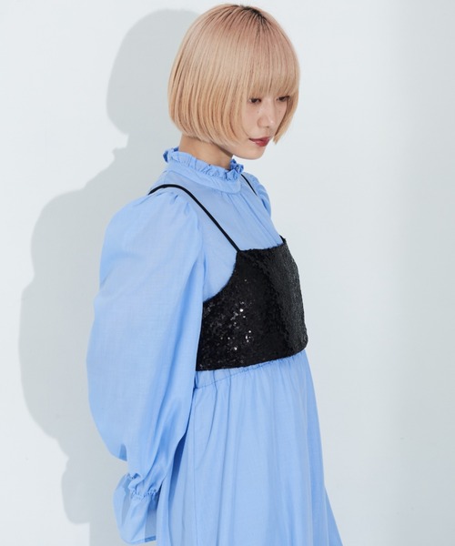 MERLOT(メルロー)の「スパンコールビスチェ(ベスト・レディース・ブラック/シルバー・FREE)」の14枚目の写真