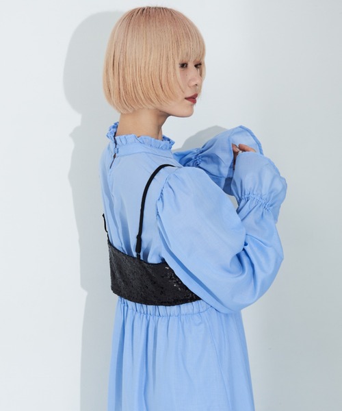 MERLOT(メルロー)の「スパンコールビスチェ(ベスト・レディース・ブラック/シルバー・FREE)」の15枚目の写真