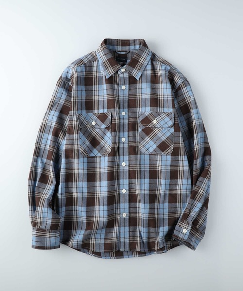 BACK NUMBER(バックナンバー)の「【BACK NUMBER】チェックネル長袖ワークシャツ(シャツ/ブラウス・メンズ・ターコイズブルー/イエロー/ブラック・S/M/L/XL)」の15枚目の写真