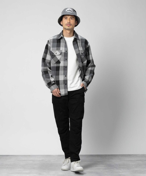 BACK NUMBER(バックナンバー)の「【BACK NUMBER】チェックネル長袖ワークシャツ(シャツ/ブラウス・メンズ・ターコイズブルー/イエロー/ブラック・S/M/L/XL)」の17枚目の写真