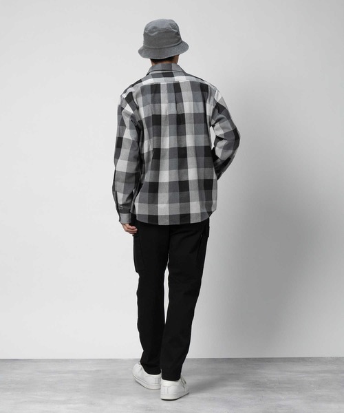 BACK NUMBER(バックナンバー)の「【BACK NUMBER】チェックネル長袖ワークシャツ(シャツ/ブラウス・メンズ・ターコイズブルー/イエロー/ブラック・S/M/L/XL)」の18枚目の写真