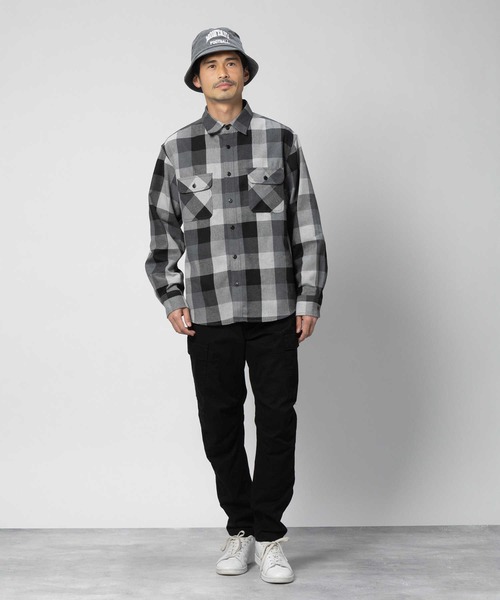 BACK NUMBER(バックナンバー)の「【BACK NUMBER】チェックネル長袖ワークシャツ(シャツ/ブラウス・メンズ・ターコイズブルー/イエロー/ブラック・S/M/L/XL)」の19枚目の写真