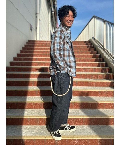 BACK NUMBER(バックナンバー)の「【BACK NUMBER】チェックネル長袖ワークシャツ(シャツ/ブラウス・メンズ・ターコイズブルー/イエロー/ブラック・S/M/L/XL)」の8枚目の写真