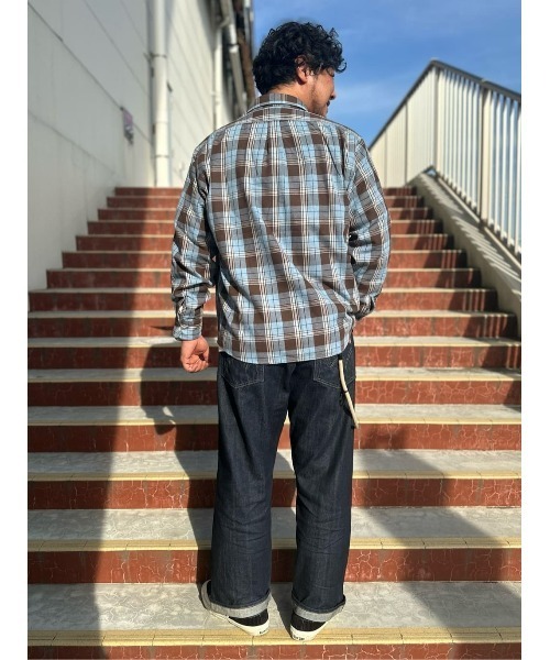 BACK NUMBER(バックナンバー)の「【BACK NUMBER】チェックネル長袖ワークシャツ(シャツ/ブラウス・メンズ・ターコイズブルー/イエロー/ブラック・S/M/L/XL)」の9枚目の写真