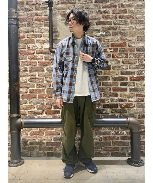 BACK NUMBER(バックナンバー)の「【BACK NUMBER】チェックネル長袖ワークシャツ(シャツ/ブラウス・メンズ・ターコイズブルー/イエロー/ブラック・S/M/L/XL)」の12枚目の写真