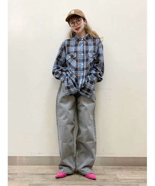 BACK NUMBER(バックナンバー)の「【BACK NUMBER】チェックネル長袖ワークシャツ(シャツ/ブラウス・メンズ・ターコイズブルー/イエロー/ブラック・S/M/L/XL)」の10枚目の写真