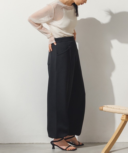 hunch(ハンチ)の「【WEB限定/別注】クルーネック ラメシアートップス(Tシャツ/カットソー・レディース・ミント/チャコール/グレー/オフホワイト・FREE)」の9枚目の写真