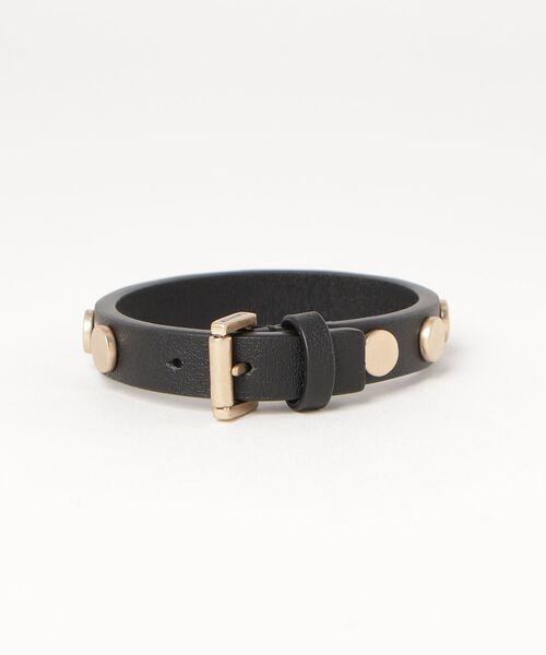 ALLSAINTS（オールセインツ）の「MICA STUDDED LEATHER BUCKLE BRACELET | MICA スタッズ レザー バックル ブレスレット（ブレスレット・レディース・ブラック系その他・ONE SIZE）」の7枚目の写真
