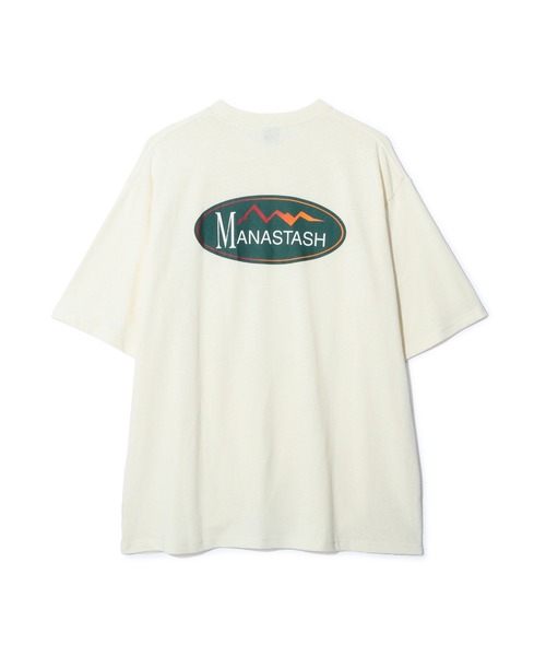 MANASTASH(マナスタッシュ)の「MANASTASH/マナスタッシュ/HEMP TEE ORIGINAL LOGO/ヘンプTシャツ(Tシャツ/カットソー・メンズ・ナチュラル/グリーン/ブラック・XL/L/M/S)」の3枚目の写真