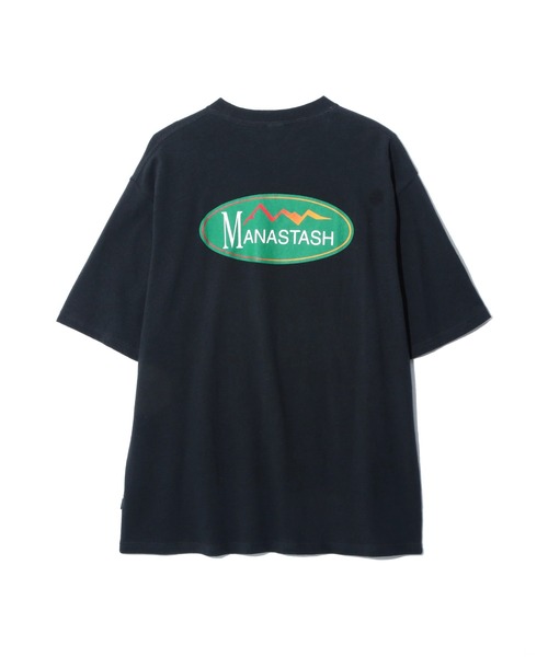 MANASTASH(マナスタッシュ)の「MANASTASH/マナスタッシュ/HEMP TEE ORIGINAL LOGO/ヘンプTシャツ(Tシャツ/カットソー・メンズ・ナチュラル/グリーン/ブラック・XL/L/M/S)」の2枚目の写真
