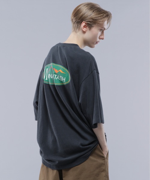 MANASTASH(マナスタッシュ)の「MANASTASH/マナスタッシュ/HEMP TEE ORIGINAL LOGO/ヘンプTシャツ(Tシャツ/カットソー・メンズ・ナチュラル/グリーン/ブラック・XL/L/M/S)」の19枚目の写真