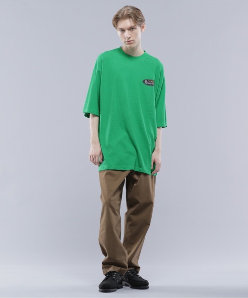 MANASTASH(マナスタッシュ)の「MANASTASH/マナスタッシュ/HEMP TEE ORIGINAL LOGO/ヘンプTシャツ(Tシャツ/カットソー・メンズ・ナチュラル/グリーン/ブラック・XL/L/M/S)」の7枚目の写真