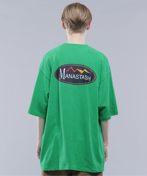 MANASTASH(マナスタッシュ)の「MANASTASH/マナスタッシュ/HEMP TEE ORIGINAL LOGO/ヘンプTシャツ(Tシャツ/カットソー・メンズ・ナチュラル/グリーン/ブラック・XL/L/M/S)」の9枚目の写真
