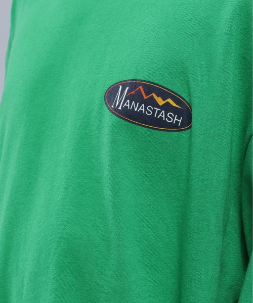 MANASTASH(マナスタッシュ)の「MANASTASH/マナスタッシュ/HEMP TEE ORIGINAL LOGO/ヘンプTシャツ(Tシャツ/カットソー・メンズ・ナチュラル/グリーン/ブラック・XL/L/M/S)」の11枚目の写真