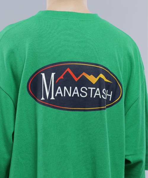 MANASTASH(マナスタッシュ)の「MANASTASH/マナスタッシュ/HEMP TEE ORIGINAL LOGO/ヘンプTシャツ(Tシャツ/カットソー・メンズ・ナチュラル/グリーン/ブラック・XL/L/M/S)」の15枚目の写真