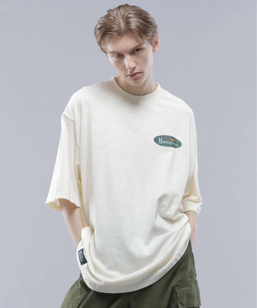 MANASTASH(マナスタッシュ)の「MANASTASH/マナスタッシュ/HEMP TEE ORIGINAL LOGO/ヘンプTシャツ(Tシャツ/カットソー・メンズ・ナチュラル/グリーン/ブラック・XL/L/M/S)」の22枚目の写真