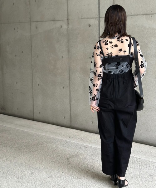 deux amour（ドゥーザムール）の「ボトルネック花柄フレアスリーブ（その他トップス・レディース・ブラック/ホワイト/モカ・FREE）」の7枚目の写真