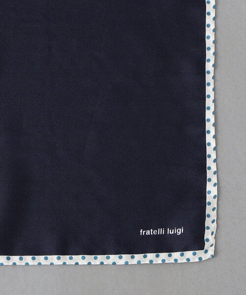 Fratelli Luigi（フラテッリルイージ）の「＜FRATELLI LUIGI＞トリム ドットプリント  ポケットチーフ（ポケットチーフ・メンズ・オフホワイト/コバルトブルー・FREE）」の7枚目の写真