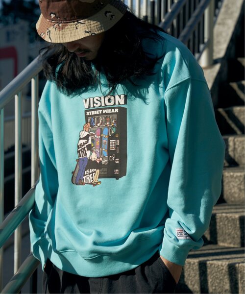 VISION STREET WEAR（ヴィジョンストリートウェア）の「VISION STREET WEAR ビジョンストリートウェア スケボー自販機トレーナー（スウェット・メンズ・オフホワイト/グレー/チャコールグレー/スカイブルー・L/LL/M）」の5枚目の写真
