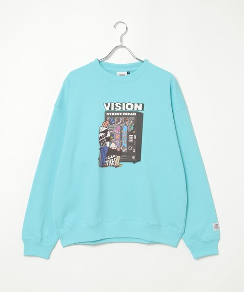 VISION STREET WEAR（ヴィジョンストリートウェア）の「VISION STREET WEAR ビジョンストリートウェア スケボー自販機トレーナー（スウェット・メンズ・オフホワイト/グレー/チャコールグレー/スカイブルー・L/LL/M）」の14枚目の写真