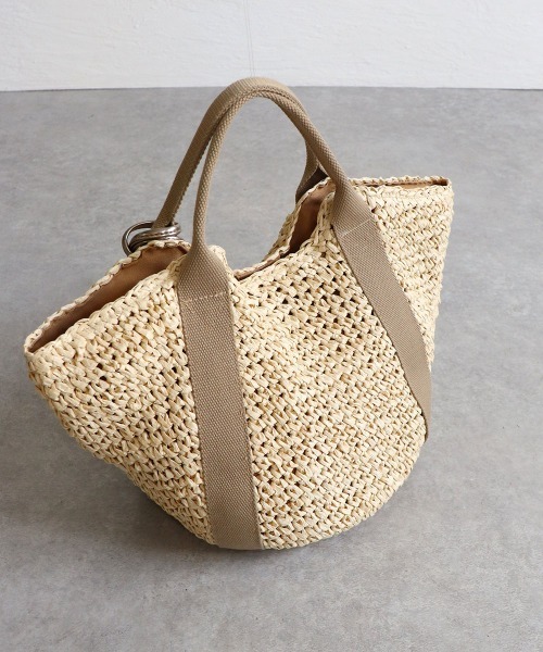 T・S・L(ティーエスエル)の「ハンドルテープペーパートートバッグ(かごバッグ・レディース・ブラック/グレイッシュベージュ/カーキ/オレンジ・FREE)」の20枚目の写真