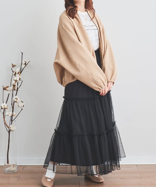 mil(ミル)の「【150㎝前後の小柄さんサイズ】ぽこぽこブルゾン(ブルゾン・レディース・モカ/ブラック/ホワイト・S/XS)」の20枚目の写真